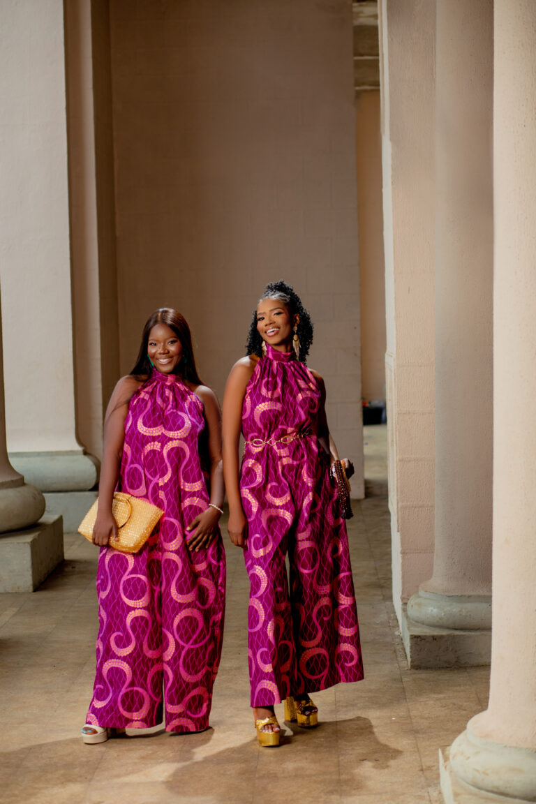 FUCHSIA WIDE LEG AFRO JUMP SUIT