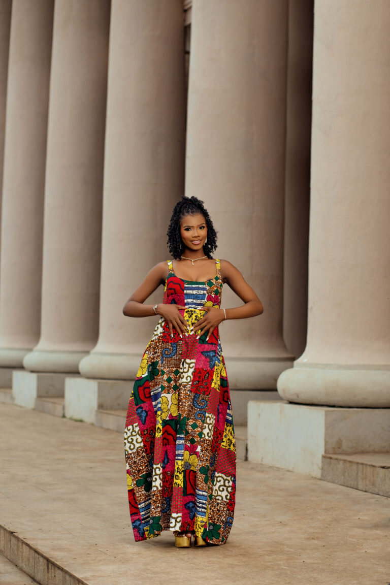 AFRO PATCHES MAXI DRESS