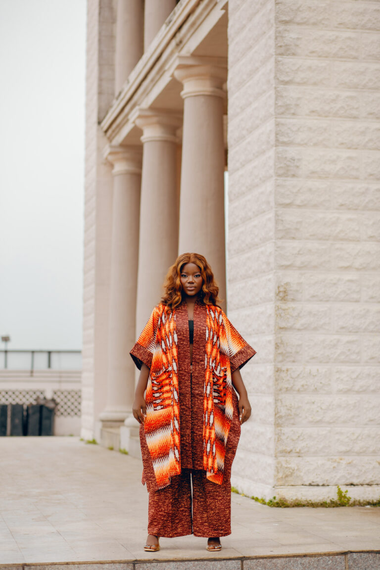ANKARA-KENTE KIMONO SET